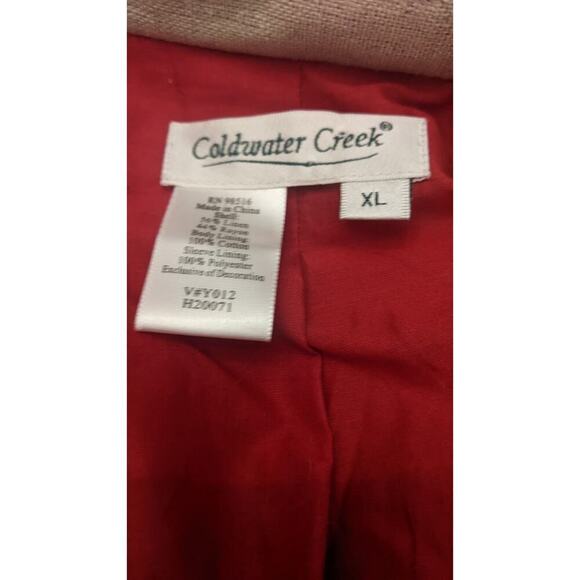 Coldwater Creek Beige Linen Blend Blazer 9with Crossstitch Design, XL - Picture 11 of 11